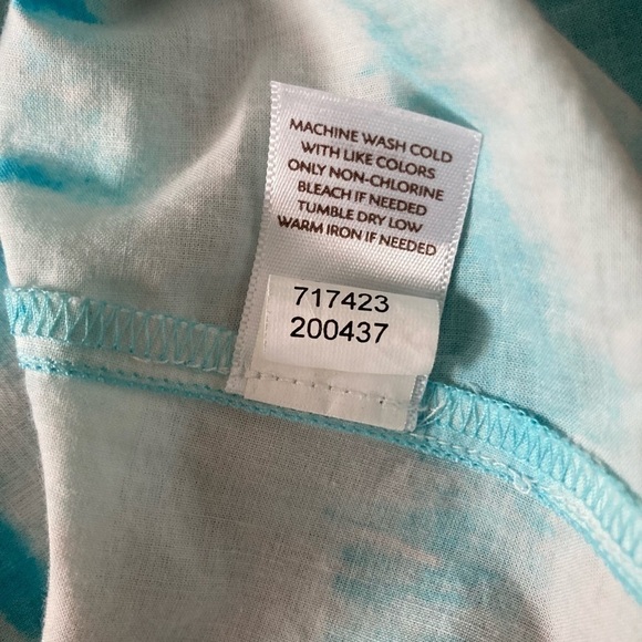 J Jill Tie Dye Pullover Top Pleated Front EUC Size Large - Picture 10 of 12